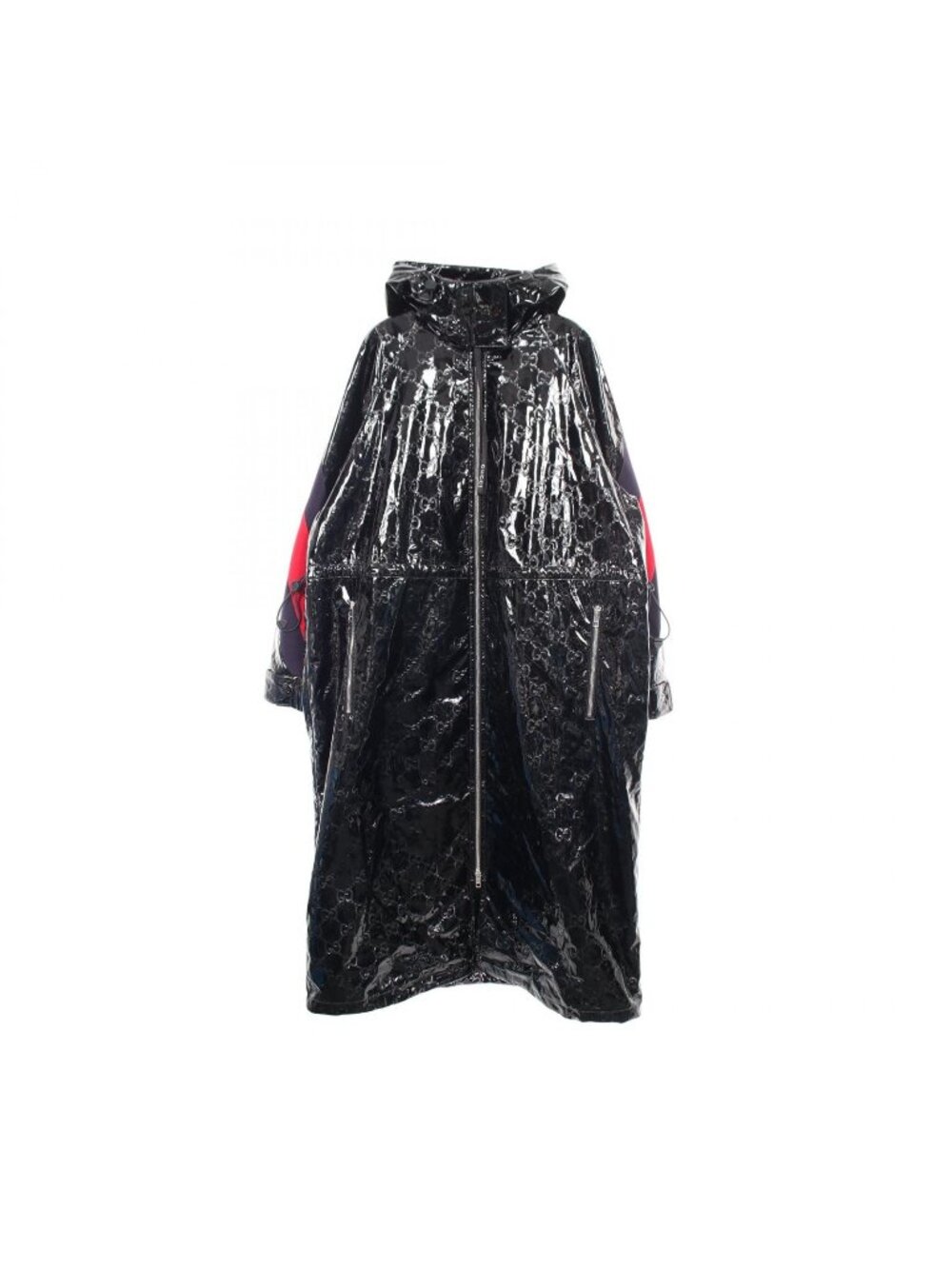 Gucci GG Pattern Patent Hooded Coat